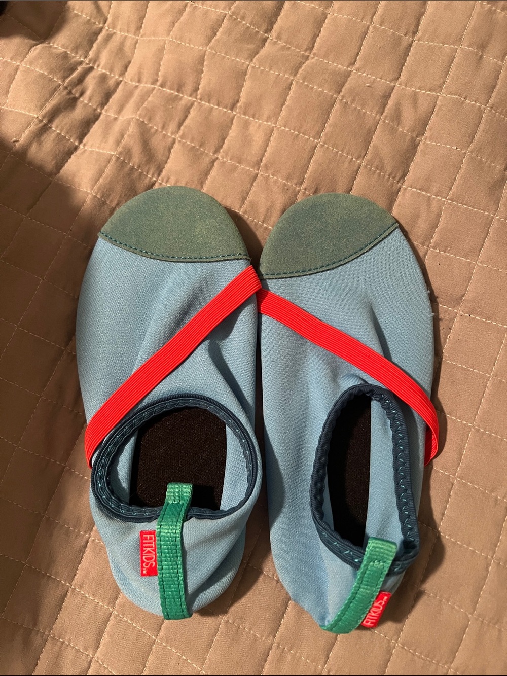 ETNIES Kids Light Blue Water Shoes with Red Strap